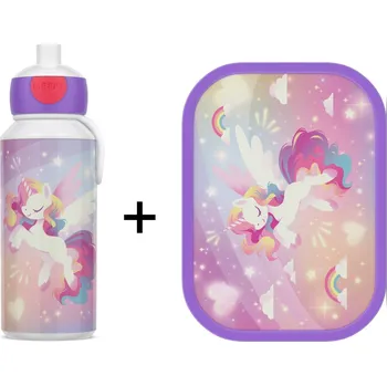 Svačinový box MEPAL DĚTSKÝ SVAČINOVÝ BOX A LÁHEV MEPAL, CAMPUS, UNICORN GLOW