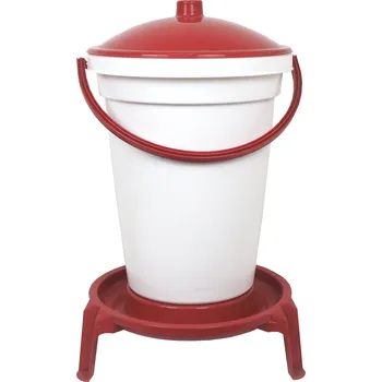 krmítko pro hospodářská zvířata TOPTRADE napáječka plastová, kbelíková, na podstavci, s plovákem, pro drůbež, 24 l (TOPTRADE napáječka plastová, kbelíková, na podstavci, s plovákem, pro drůbež, 24 l)