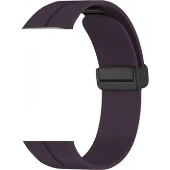 Příslušenství k chytrým hodinkám Silikonový řemínek s nastavitelnou magnetickou sponou 18mm pro hodinky Samsung / Huawei / Xiaomi / Garmin Barva: Tmavě fialová