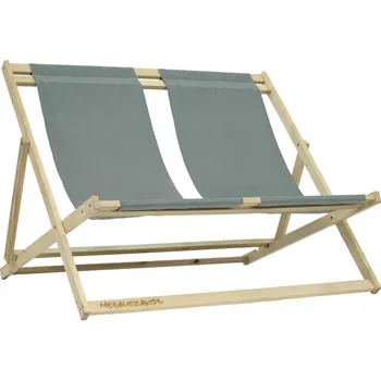 Zahradní nábytek TTM dřevěné lehátko pro dvě osoby L-4 - šedivá