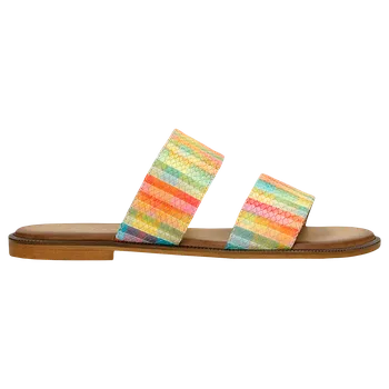 Dámské žabky Barevné Dámské Kožené Pantofle Wojas 7414050 37