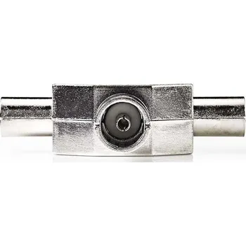 Elektrická zásuvka Rozbočovač Nedis koaxiální 2x zástrčka - zásuvka Rozbočovač, koaxiální, 2x IEC (koaxiální) zástrčka - IEC (koaxiální) zásuvka, kov CSGB40950ME