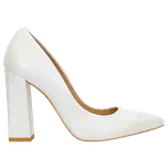 Bílé Kožené Lodičky Na Vysokém Podpatku S Perleťovým Leskem Wojas 3503959 37,5