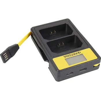 PATONA pro 2 baterie Sony NP-FZ100 Nabíječka, pro fotoaparáty, pro 2 baterie, LCD, USB, kompatibilní s Sony NP-FZ100 PT141683