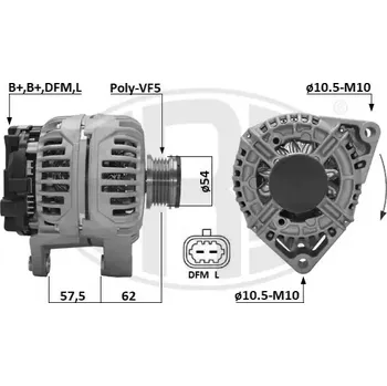 Auto-moto ERA Alternátor ERA 209672A + DOPRAVA ZDARMA!