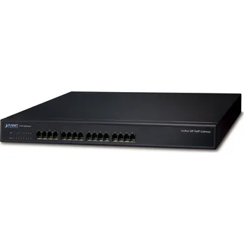 Notebook PLANET VGW-1620FS VoIP brána, 16x FXS (RJ-11), 4x RJ-45, SIP, STUN, CallerID, Fax, Hotline, firewall, SNMP, SSH/TLS, QoS VGW-1620FS