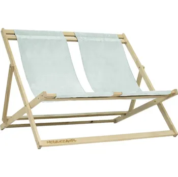 Zahradní lehátko TTM dřevěné lehátko pro dvě osoby L-4 - bílá