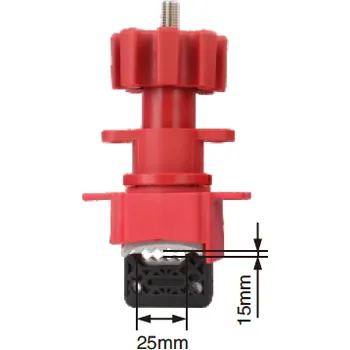 Ventil Lockey Univerzální uzávěr ventilu s pákou UVL01 Velikost čelistí: 25 mm, Max. výška rukojeti ventilu: 15 mm