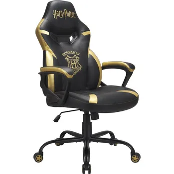 Herní židle Harry Potter Hogwarts Junior Gaming Seat Herní židle, dětská, nosnost 110kg, PU kůže, černo-zlatá SA5573-H5