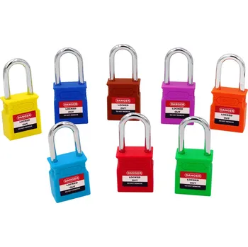 Zámek na kolo Lockey LOTO zámek 38mm, ocelový třmen, nylonové tělo (nevodivé), neprůhledný silikonový obal Barva: Tmavě modrá