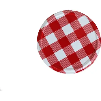 PROHOME - Víčka zavařovací TWIST 82 10ks káro červené