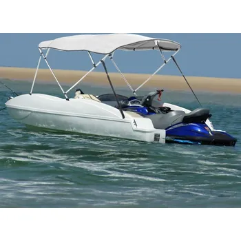 Plachta na motorové vozidlo vidaXL Bimini stříška se 4 oblouky a bočnicemi 243x(230–244)x137 cm [94833] Barva: Bílá