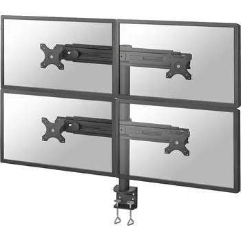 Monitor Neomounts FPMA-D700D4 Držák, VESA, stolní, pro 4 ploché monitory, úhlopříčka 19"–30", náklon 180°, otáčení 180°, rotace 360°, nosnost 32kg, černý FPMA-D700D4