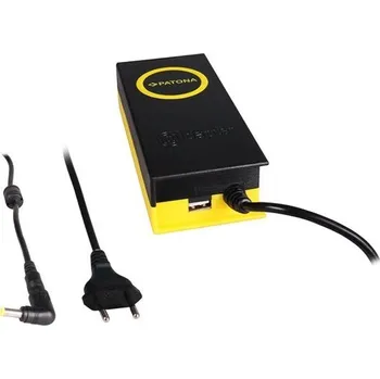 Adaptér k notebooku Napájecí adaptér PATONA 90W Napájecí adaptér, pro notebooky, 19V, 4,74A, 90W, konektor 5,5x2,5mm, výstup USB PT2605