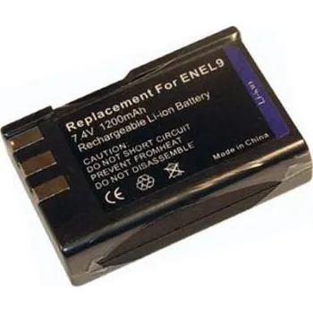 Baterie TRX pro Nikon 1200 mAh Baterie, pro fotoaparát, 1200 mAh, Li-Ion, pro Nikon D40, D40X, D60, kompatibilní s EN-EL9, neoriginální TRX-EN-EL9