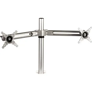 Držák monitoru Fellowes držák pro dva monitory Lotus Držák, VESA, stolní, pro dva monitory, úhlopříčka 10"–26", otáčení 180°, nosnost 2× 5,9kg, kompatibilní s Fellowes Sit-Stand Lotus, stříbrný FELFSITSTANDARM2