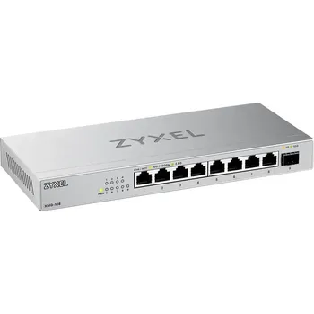 Switch ZyXEL XMG-108 Switch, 8× 2,5Gbps RJ-45, 1× 10G SFP+, 60Gbps, kovové provedení, fanless, napájení DC 12V XMG-108-ZZ0101F