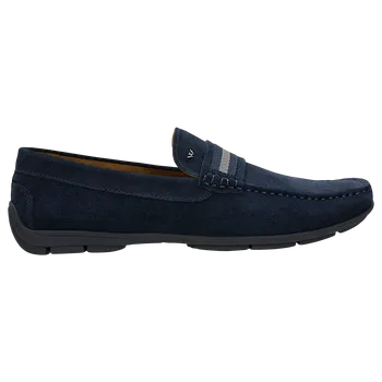 Pánské polobotky Tmavě Modré Pánské Mokasíny Z Velurové Useně Wojas 1014666 40