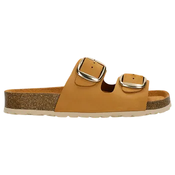 Dámské žabky Světle Hnědé Nubukové Žabky Na Korkové Podrážce Wojas 7407722 41