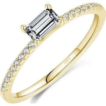 Prsten Pozlacený prsten LUCIA se Zirkony Velikost: 9/60 Ag 925/1000