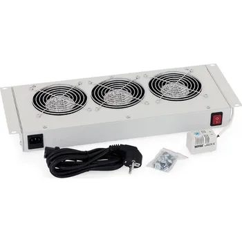 Rozvaděč Ventilační jednotka Triton RAB-CH-X26-X1 Ventilační jednotka, 19" spodní(horní), pro RBA-A6, RUA-3V-220V,70W, termostat, černá RAB-CH-X26-X1