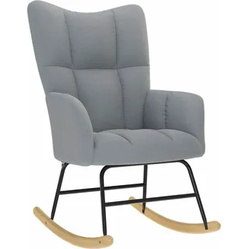 Křeslo vidaXL Houpací křeslo textil [4016788] Barva: světle šedá