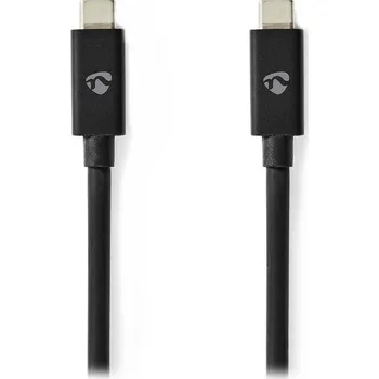 Datový kabel Nedis USB-C 4.0 2m černý Kabel, nabíjecí a synchronizační, USB 4.0, zástrčka USB-C - zástrčka USB-C, 8K, černý, 2m CCGP66020BK20