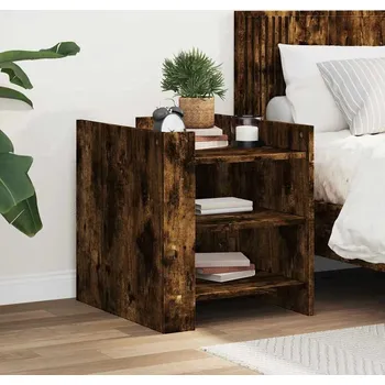 Noční stolek vidaXL Noční stolek 45 x 50 x 50 cm kompozitní dřevo [848290] Barva: kouřový dub