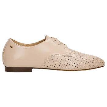 Dámské polobotky Béžové Dámské Polobotky Se Šněrováním Z Pravé Kůže Wojas 4633254 39