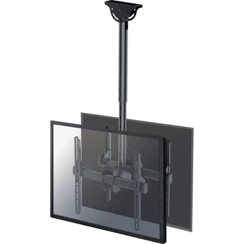 Televizní držák Neomounts NM-C440DBLACK Držák, VESA, stropní, pro dva ploché monitory/TV, úhlopříčka 32"-60", náklon, otáčení, rotace, nosnost 2× 45kg, černý NM-C440DBLACK