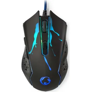Myš Nedis GMWD210BK Myš, herní, drátová, optická, barevné podsvícení, 3600DPI, 6 tlačítek, USB, černá GMWD210BK