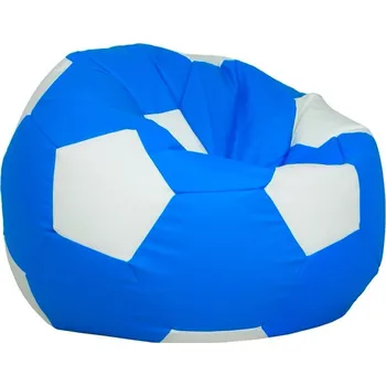Sedací pytel Sedací vak modře bílý fotbalový míč-TiaHome