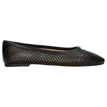 Dámské polobotky Černé Perforované Dámské Balerínky Z Kůže Wojas 4405651 38