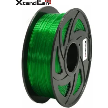 Filament XtendLan filament PETG průhledný zelený Plastické vlákno, pro 3D tisk, PETG, průměr 1,75mm, hmotnost materiálu 1kg, průhledné zelené 3DF-PETG1.75-TRGN 1kg