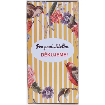 Bonboniéra Čokoládová bonboniéra pro paní učitelku děkujeme ptáček 100 g