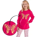 Dívčí pyžamo Betty Mode tmavě růžové motýl