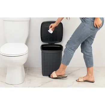 Odpadkový koš Smětná nádoba s pedálem č.1 (6 l) jutový dizajn mix barev