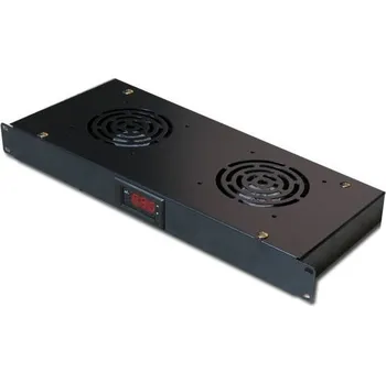 Racková skříň Ventilační jednotka XtendLan SFAN1U2T-B-EK Ventilační jednotka, výška 1U, pro rozvaděče hloubky 200mm, 2x ventilátor s termostatem SFAN1U2T-B-EK
