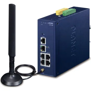 Switch PLANET LCG-300 Průmyslová brána, IoT LoRaWAN, 5x RJ-45, 1x RS-485 (RJ-45), alarm, DIN, IP30, -40 až +75°C, dual DC 9-54V LCG-300-EU