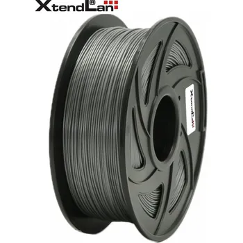 Filament XtendLan filament PETG stříbrný Plastické vlákno, pro 3D tisk, PETG, průměr 1,75mm, hmotnost materiálu 1kg, stříbrné 3DF-PETG1.75-SL 1kg