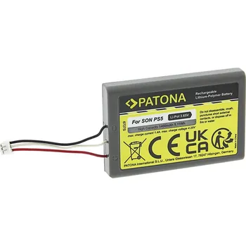Herní konzole PATONA pro Sony PlayStation 5 1400mAh Baterie, pro ovladač herní konzole Sony PlayStation 5, 1400mAh, Li-Pol, 3,65V, kompatibilní s LIP1708 PT6727