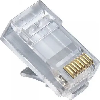 Síťový konektor Konektor XtendLan RJ-45 UTP cat6 Konektor, UTP RJ45, cat.6, 50U, vkládané rozpletení, lanko KonektorRJ45C6STRUTP