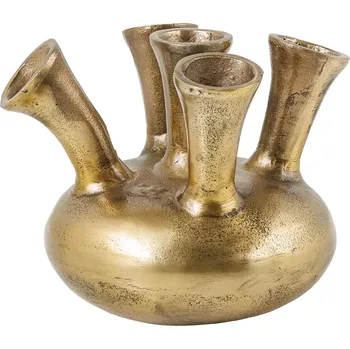 Váza Váza KIYA 25 CM zlatá s 5 květinovými otvory