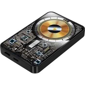 Powerbanka PATONA MagSafe Qi 10000mAh PowerBank, 10000mAh, bezdrátové nabíjení MagSafe/Qi, vstup a výstup USB-C, černá PT9992