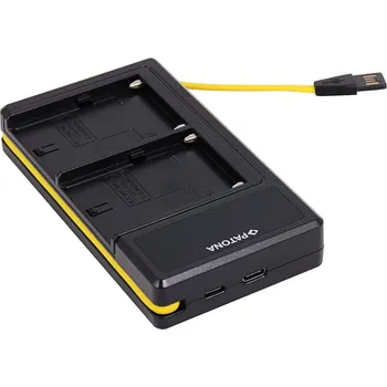 PATONA pro 2 baterie Sony NP-F970 Nabíječka, pro fotoaparáty, pro 2 baterie, micro USB, USB typ C, USB, kompatibilní se Sony NP-F970, NP-F960, NP-F950, NP-F750, NP-F550 PT141525