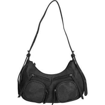 Stylová dámská kabelka přes rameno černá Enrico Benetti Chloë 66776 - dostatek kapes, praktické uspořádání, umělá kůže | Cooltovka.cz