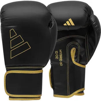 Boxerské rukavice Boxerské rukavice Adidas Hybrid 80 - černo/zlaté - ADIH8090350 Velikosti: 12 oz
