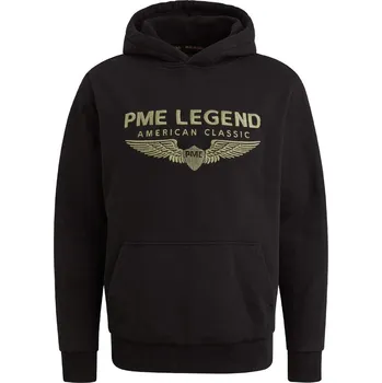 Pánská mikina PME Legend Soft Terry Mikina s Kapucí Černá XL