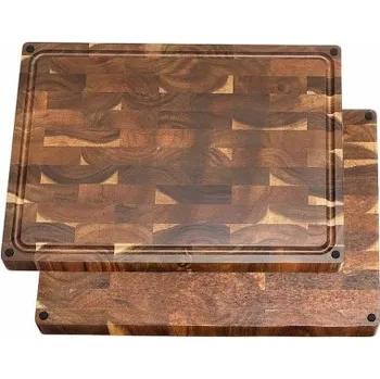 Kuchyňský nůž DELLINGER oboustranné akáciové prkénko 485x356x38 mm frézované