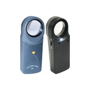 Lupa dílenská kapesní lupa s led osvětlením zvětšení 10x, lupa s přisvětlen